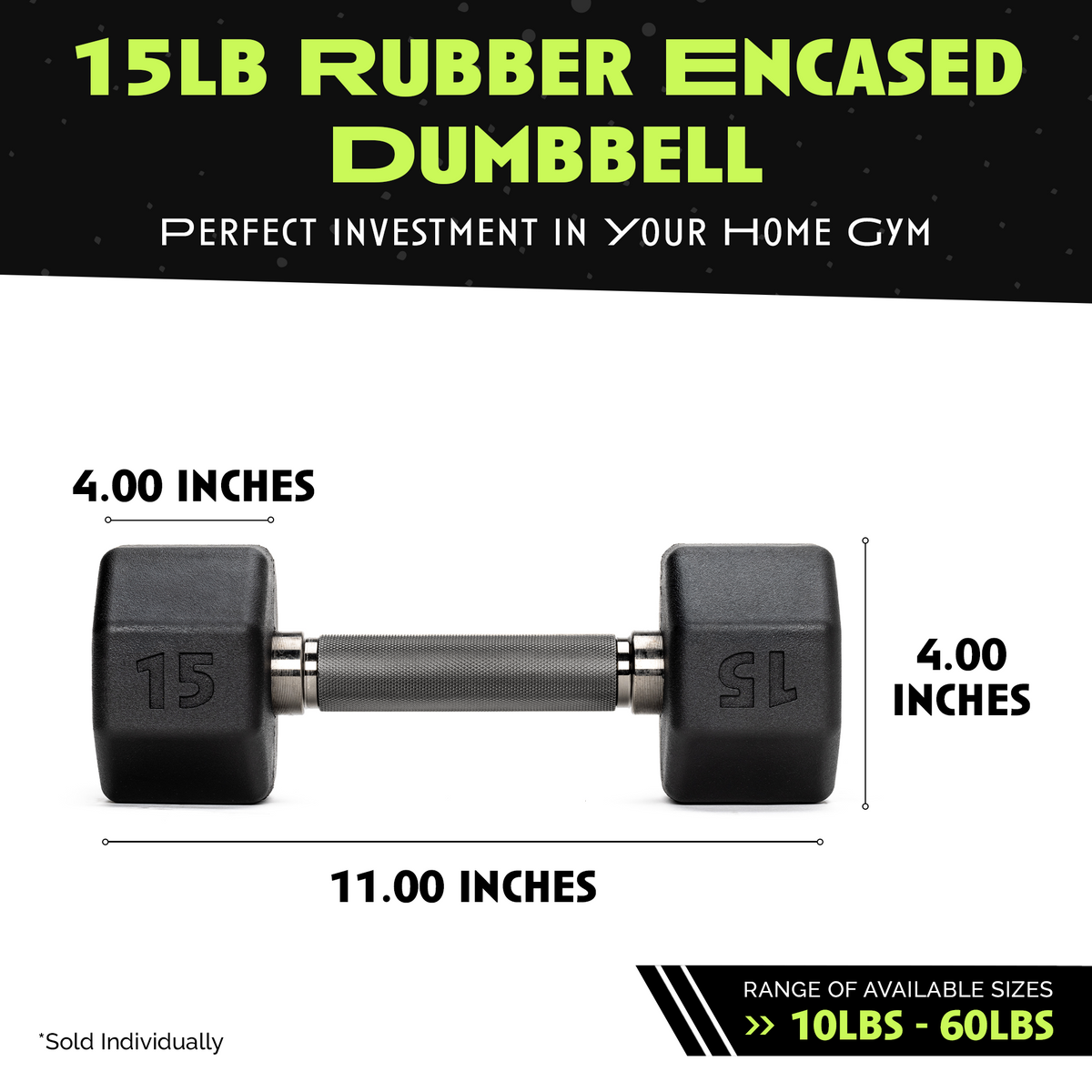 Octagonal Rubber Dumbbell