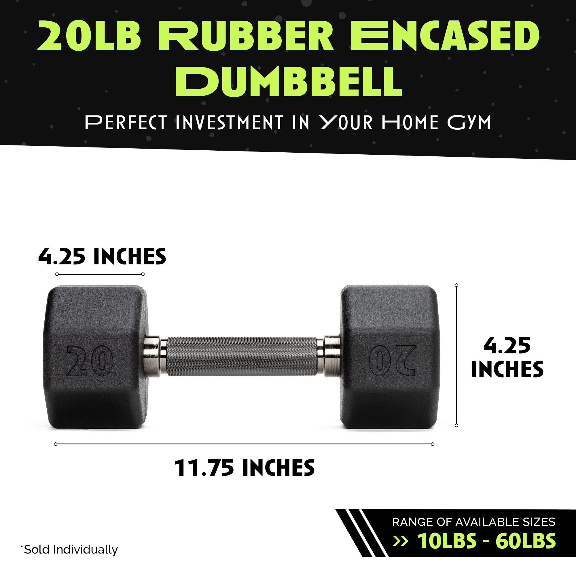 Octagonal Rubber Dumbbell