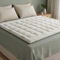 Bamboo Mattress Topper – Cooling, Extra Thick & Soft Quilted Cover for Back Pain Relief
