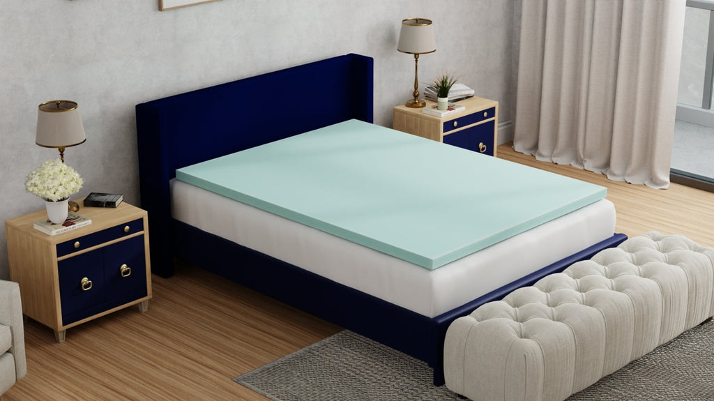 Omne Sleep Plush 3 Inch Twin XL Memory Foam Cooling Mattress Topper