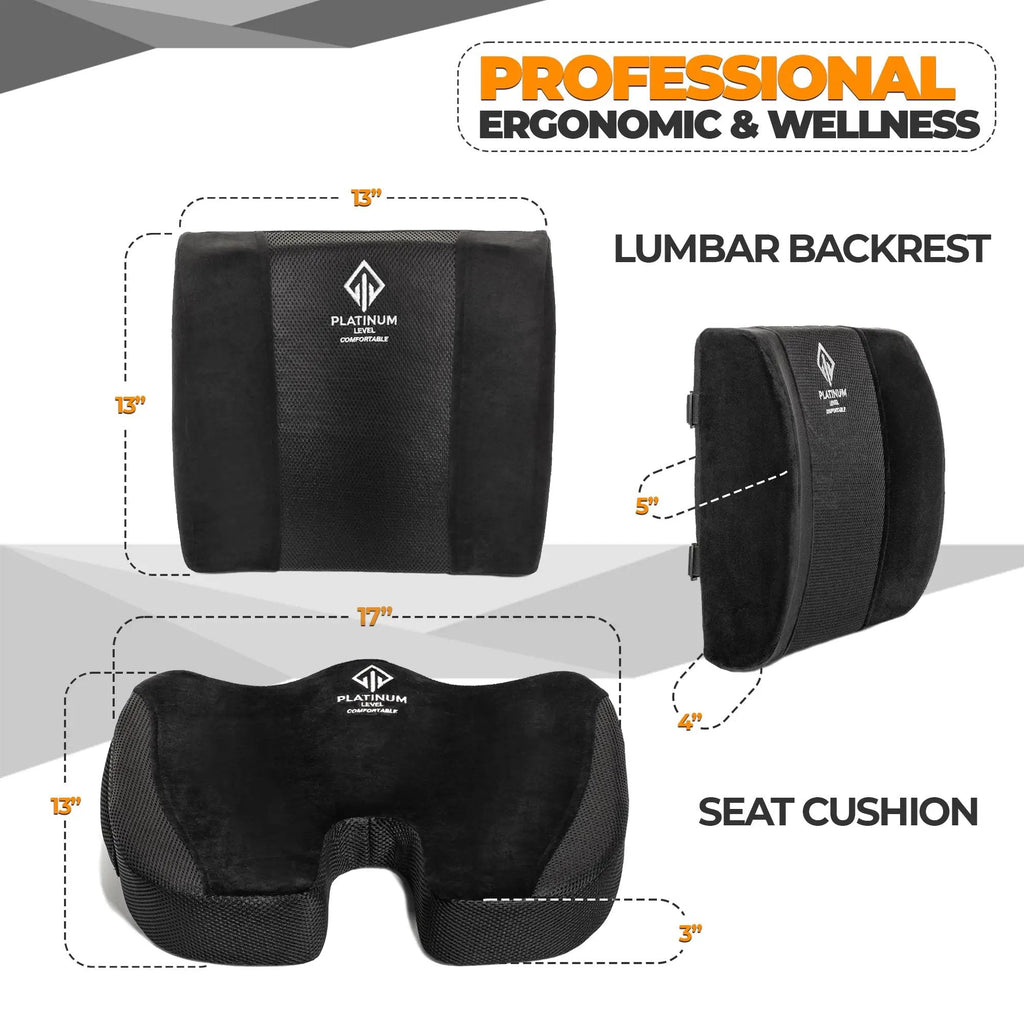 Ergonomic Memory Foam Cushion Set