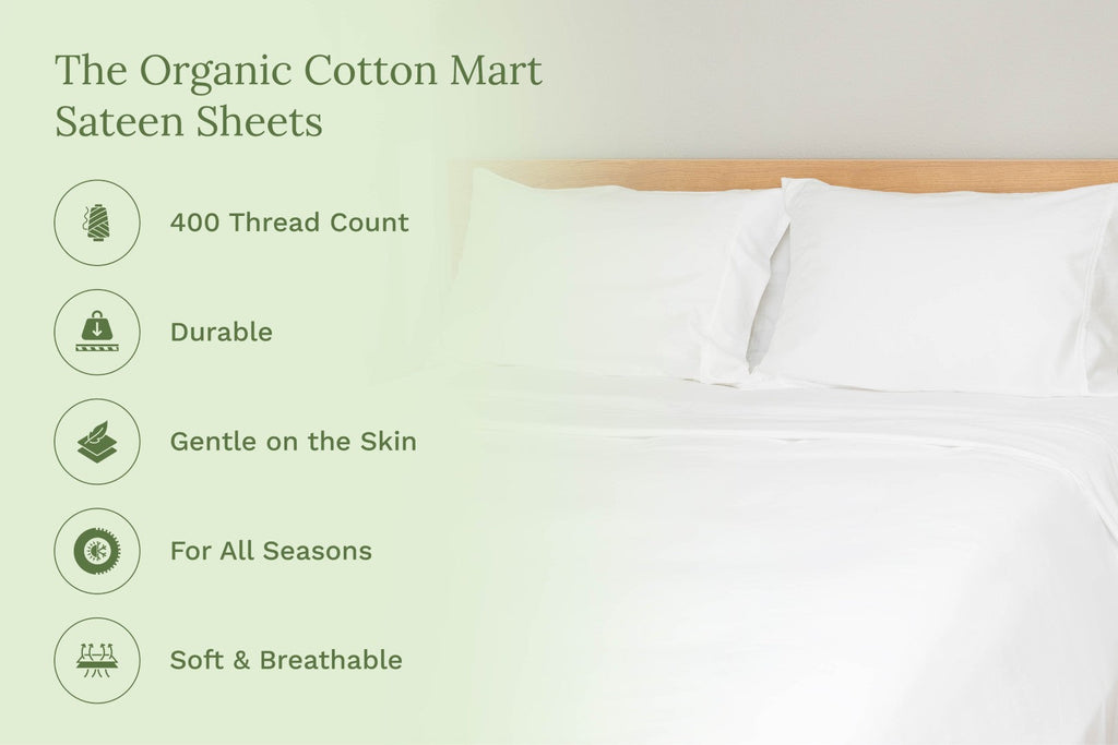 Organic Sateen Bed Sheets Set