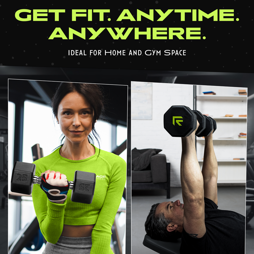 Octagonal Rubber Dumbbell