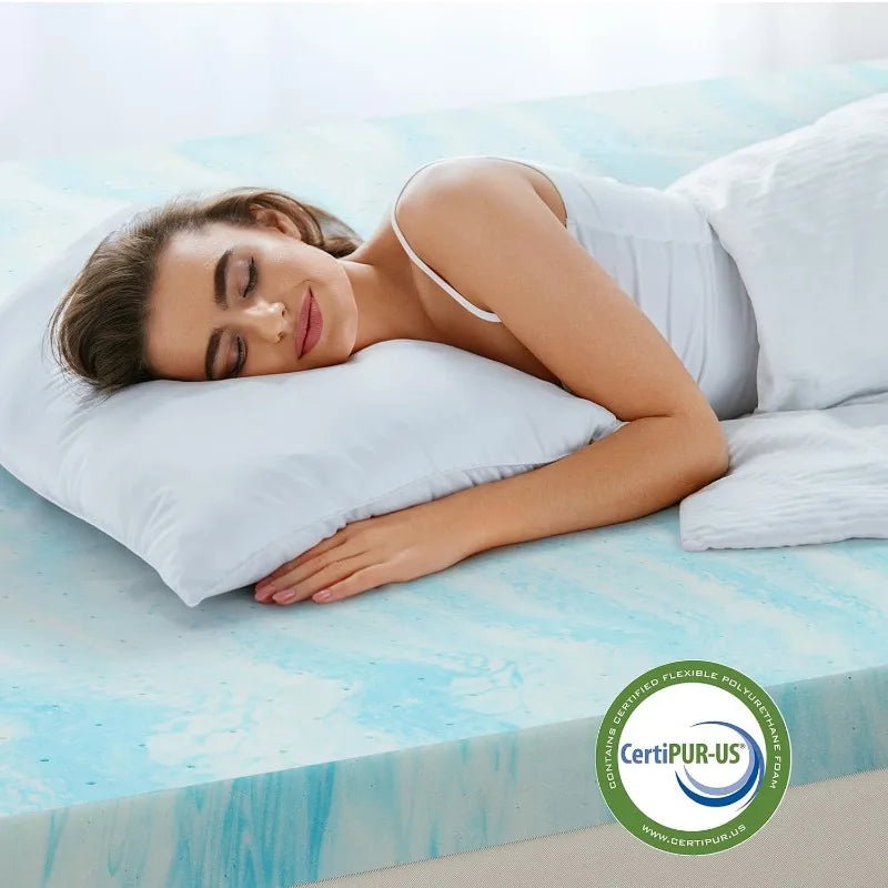 Gel-Infused Memory Foam Mattress Topper