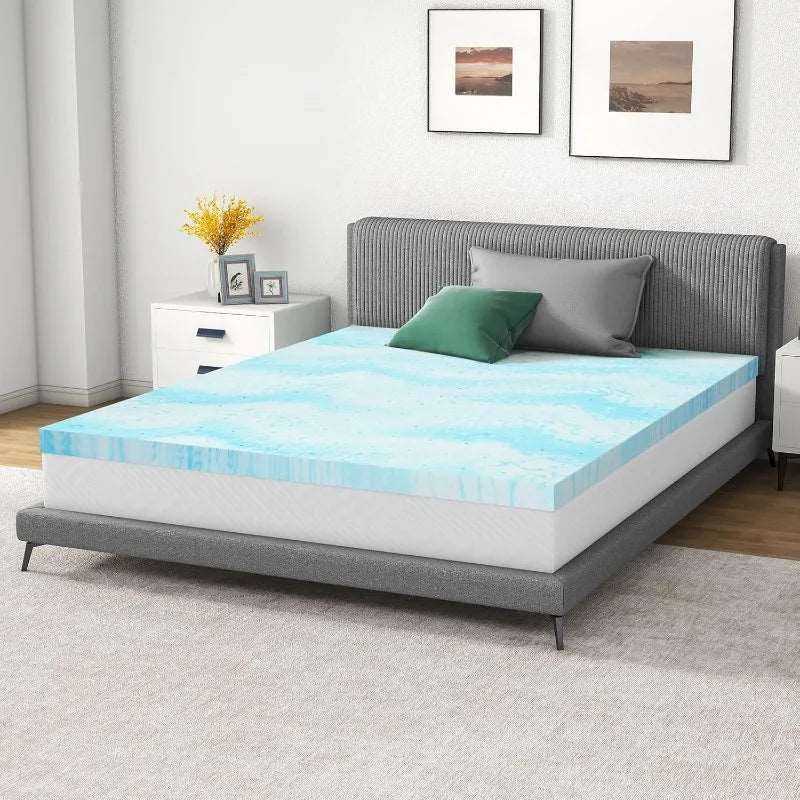 Gel-Infused Memory Foam Mattress Topper