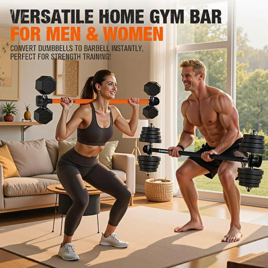 Dumbbell to Barbell Converter Bar