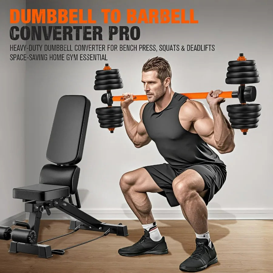 Dumbbell to Barbell Converter Bar