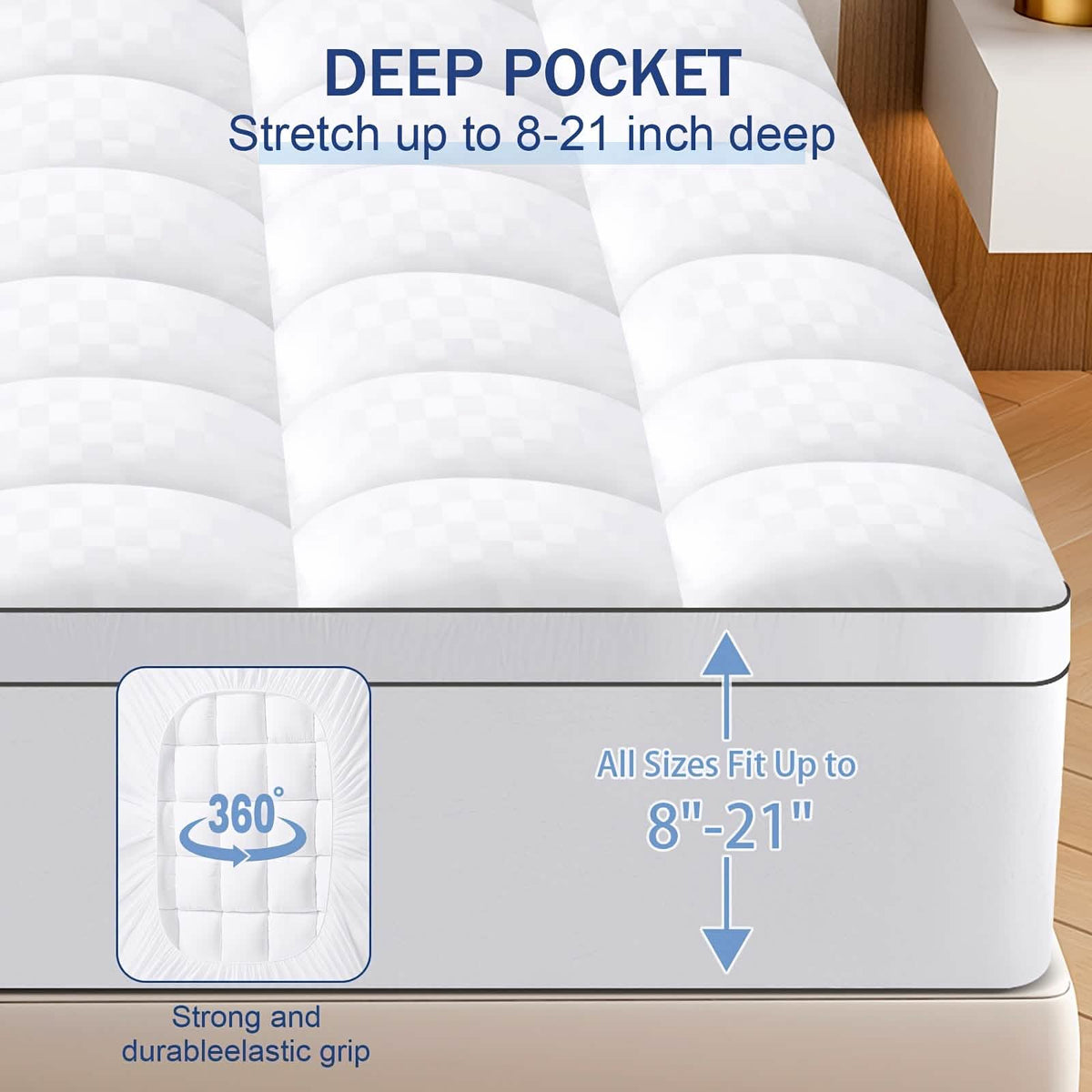Gel-Infused Memory Foam Mattress Topper