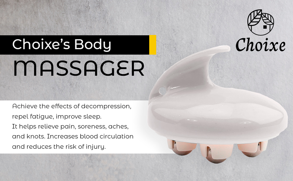 Rolling Body Massager Handheld Cellulite Relief Roller for Neck and Shoulders