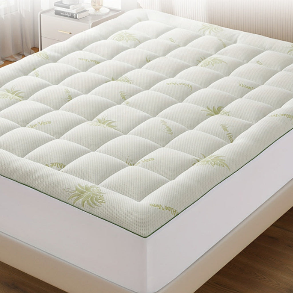 Bamboo Mattress Topper – Cooling, Extra Thick & Soft Quilted Cover for Back Pain Relief
