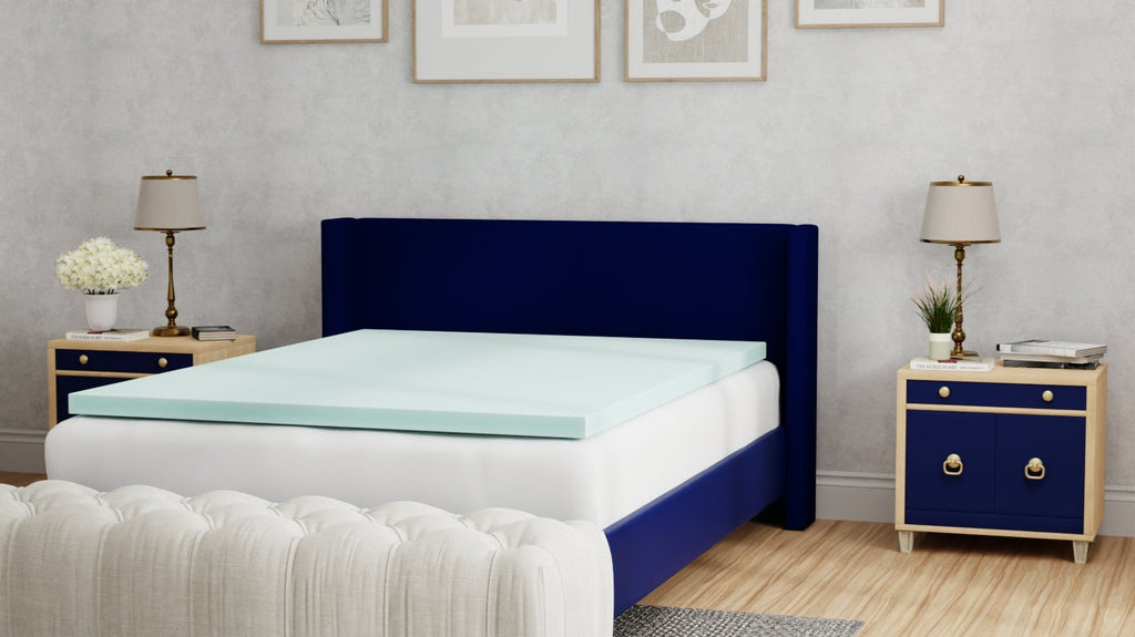 Omne Sleep Plush 3 Inch Twin XL Memory Foam Cooling Mattress Topper