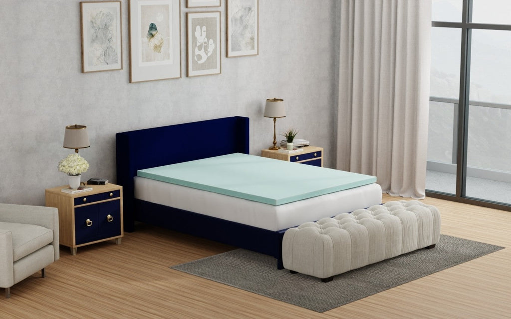 Omne Sleep Plush 3 Inch Twin XL Memory Foam Cooling Mattress Topper