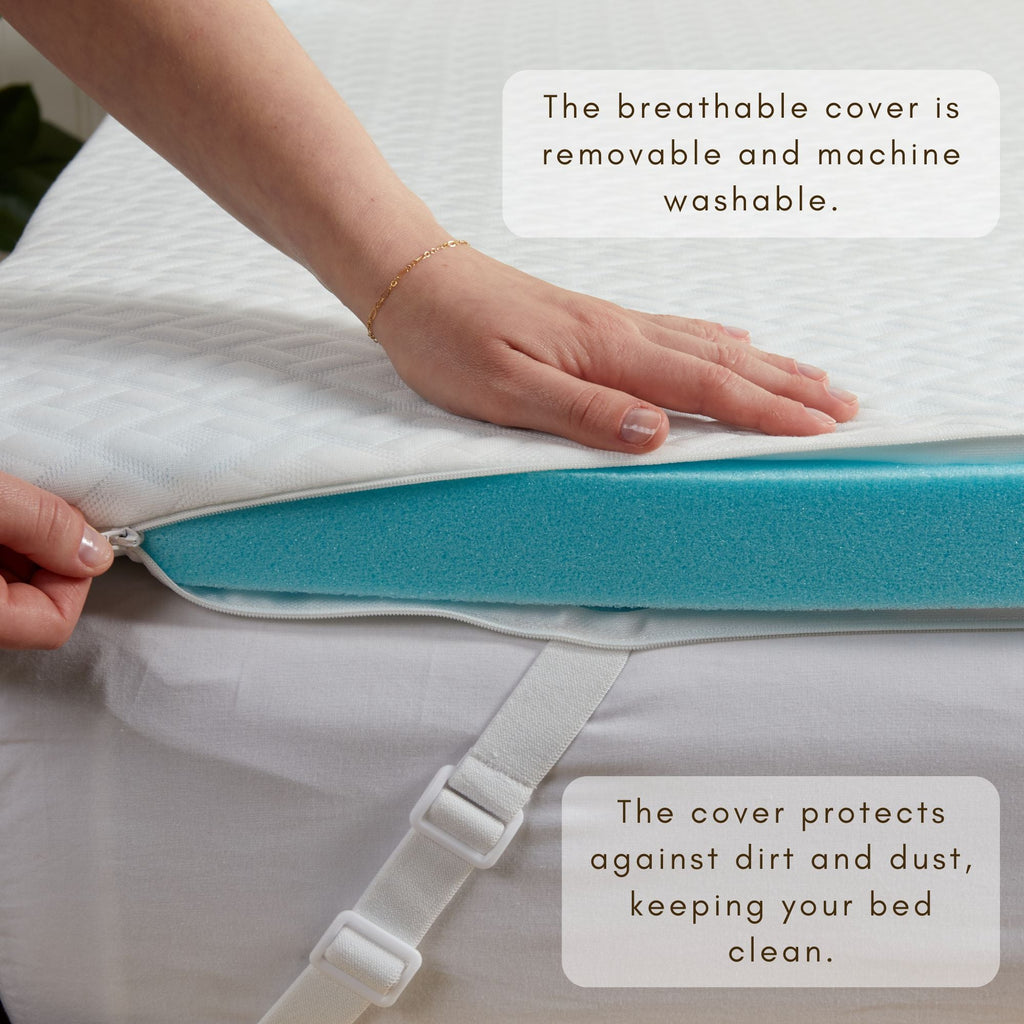Gel-Infused Memory Foam Mattress Topper