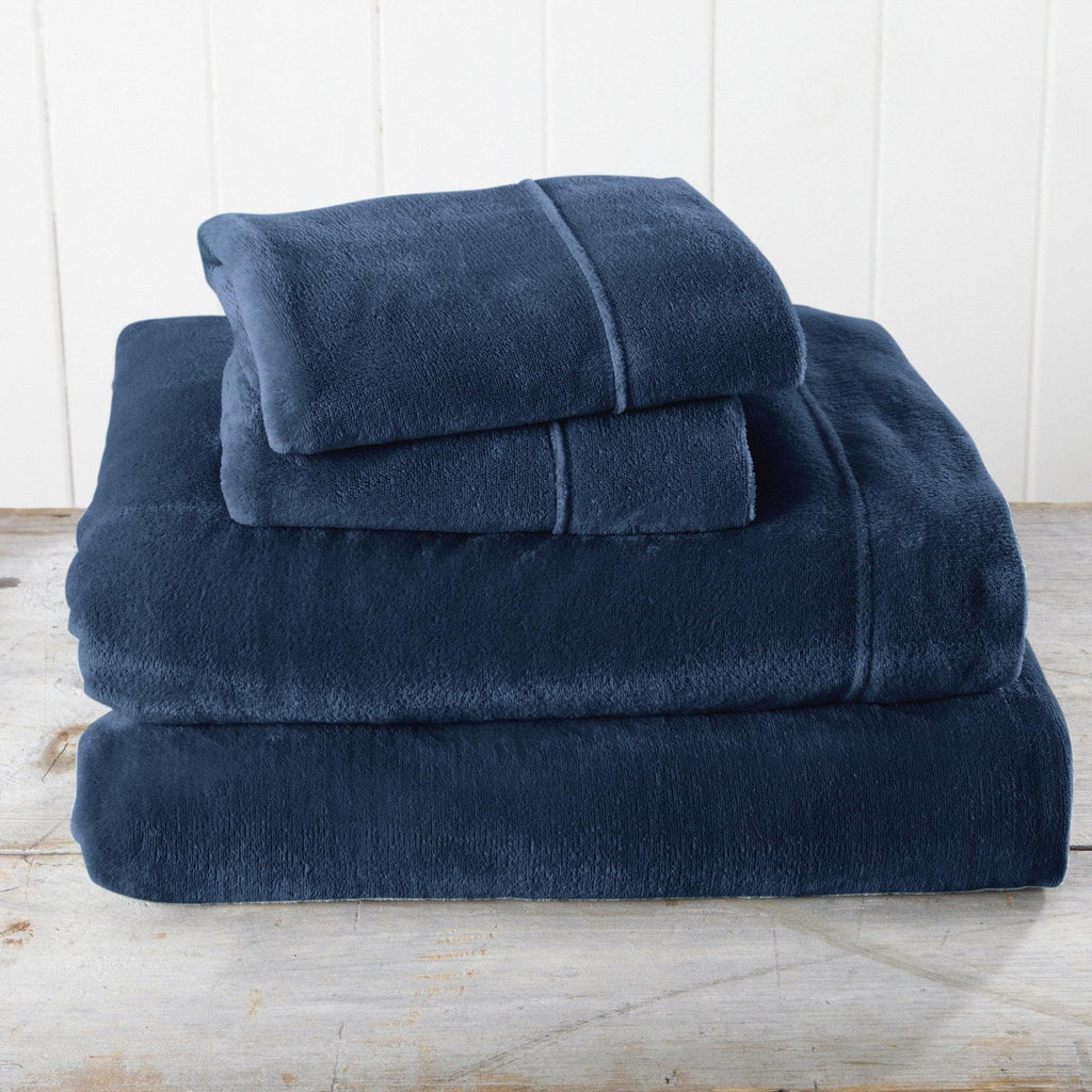 Solid Plush Sheet - Velvet Luxe Collection