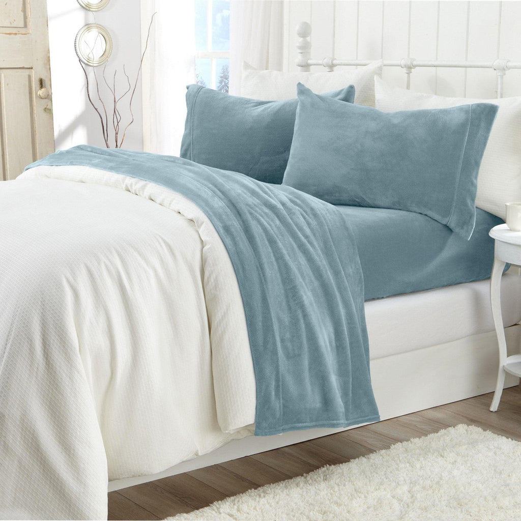 Solid Plush Sheet - Velvet Luxe Collection