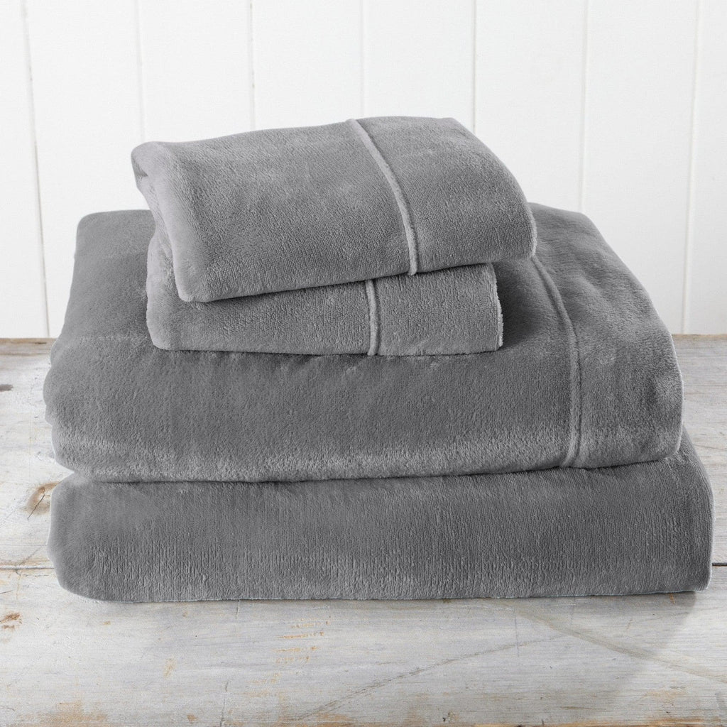 Solid Plush Sheet - Velvet Luxe Collection
