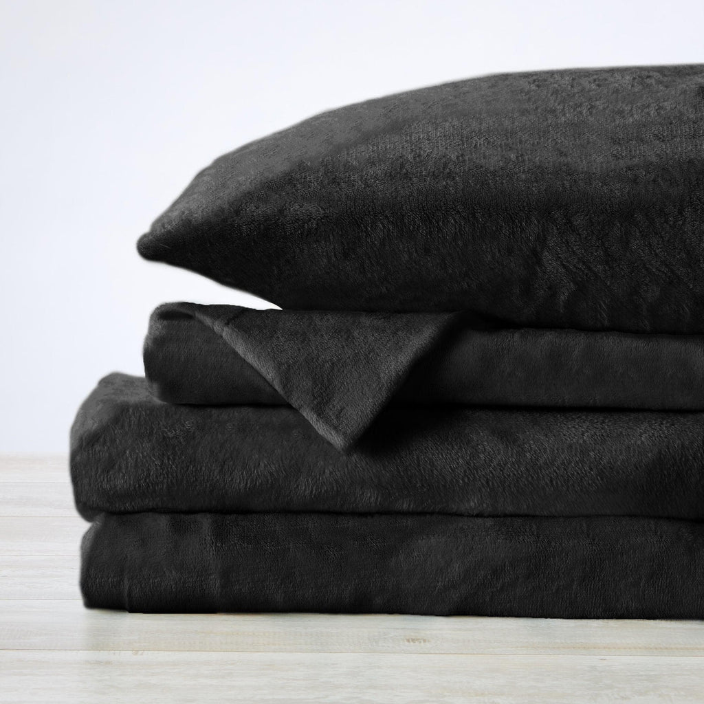 Solid Plush Sheet - Velvet Luxe Collection