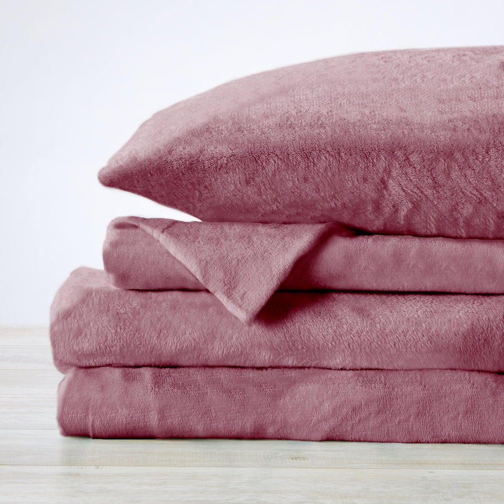 Solid Plush Sheet - Velvet Luxe Collection