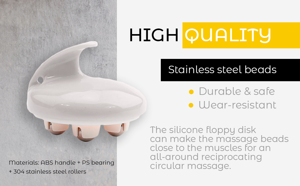 Rolling Body Massager Handheld Cellulite Relief Roller for Neck and Shoulders
