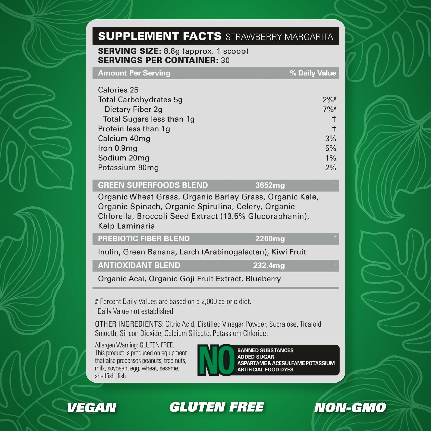 Bestby10/25 EHP Labs Oxygreens Super Greens Powder 30 Serve