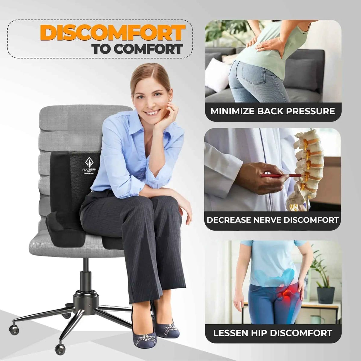 Ergonomic Memory Foam Cushion Set