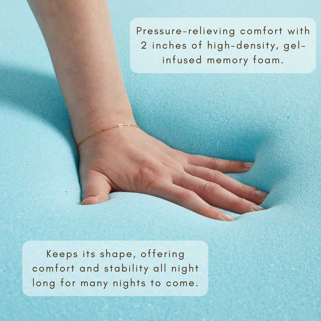 Gel-Infused Memory Foam Mattress Topper