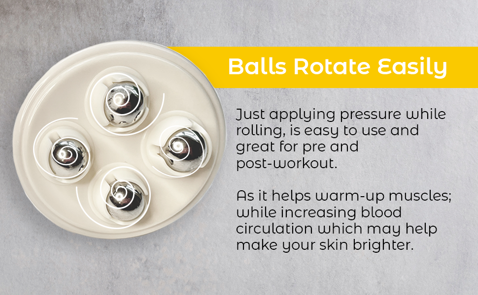 Rolling Body Massager Handheld Cellulite Relief Roller for Neck and Shoulders