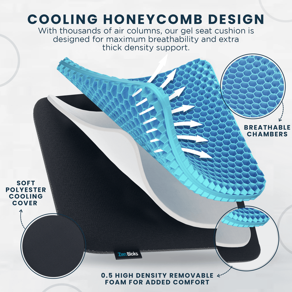 Gel Seat Cushion for Pressure Relief