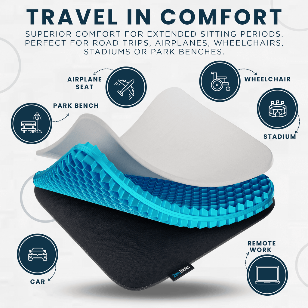 Gel Seat Cushion for Pressure Relief